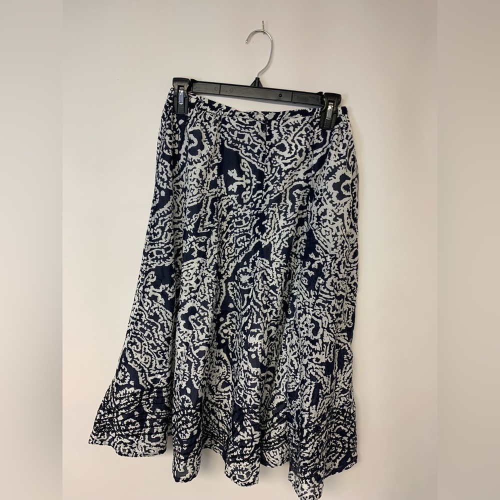 Chico's Skirt Bohemian Feminine Sequins Silk Blend Mini Gusset Womens SZ 1(8/10)